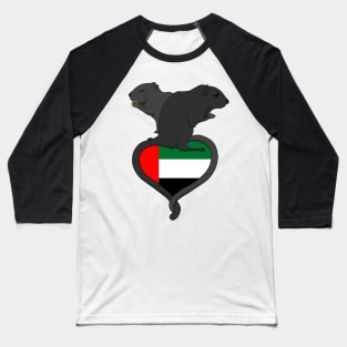 Gerbil United Arab Emirates UAE (dark) Baseball T-Shirt